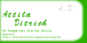attila ditrich business card